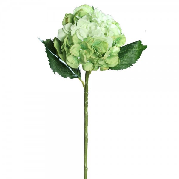Hortensie mit 3 Blätter grün, 44 cm