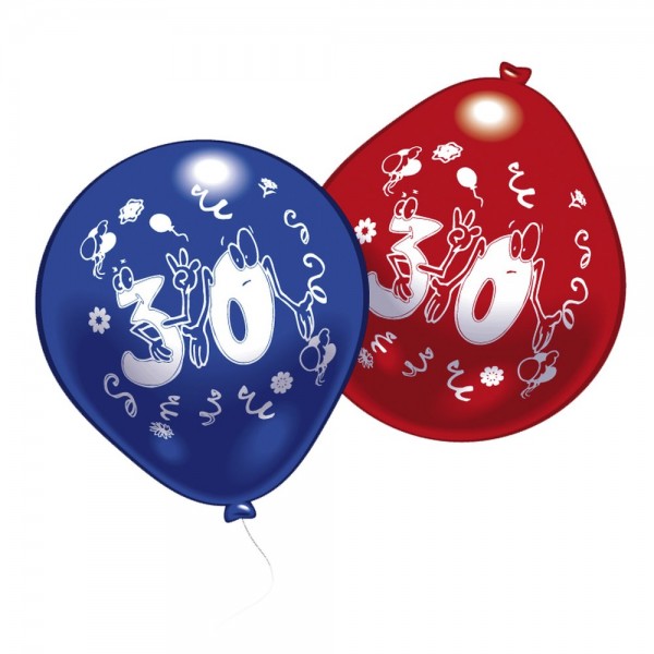 Luftballons mit Zahlen Zahl 30 75-85 cm Umfang