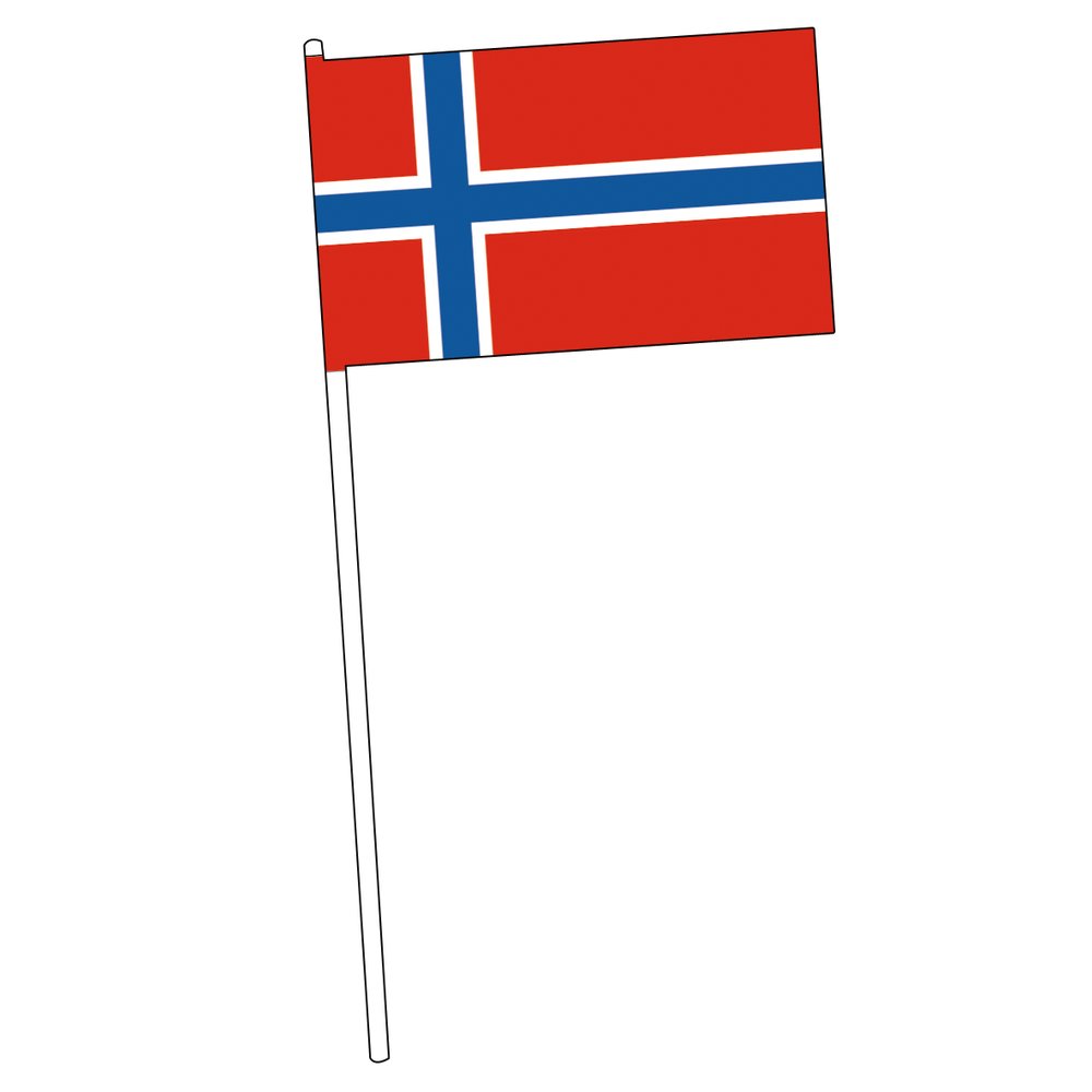 PapierfähnchenPapierfahnen Norwegen ab 10 Stück 